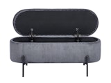 SalesFever® Bettbank aufklappbar mit Stauraumfunktion Cord-Optik Grau OSCAR 369524 Miniaturansicht - 3