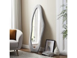 SalesFever® Spiegel mit Rahmen aus Kunstfell 60x160 cm Hellgrau Scepter 367223 Miniaturansicht - 2