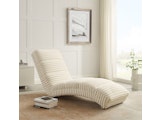 SalesFever® Designer Chaiselongue aus Plüsch-Cord Beige Sento 367636 Miniaturansicht - 6