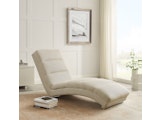 SalesFever® Designer Chaiselongue aus Strukturstoff Beige Sento 367667 Miniaturansicht - 2