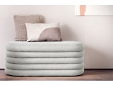 SalesFever® Polsterhocker/Bettbank mit Stauraum aus Bouclé Stoff Weiß Twister 369616 Miniaturansicht - 2