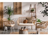 SalesFever® Sitzbank in Rattanoptik Natur Weiß Ubaldo 396698 Miniaturansicht - 6