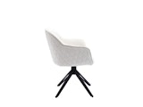SalesFever® Armlehnstuhl mit 360° Drehfunktion und Wabensteppung aus Samt Beige Walo 372166 Miniaturansicht - 4