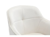 SalesFever® Armlehnstuhl mit 360° Drehfunktion und Wabensteppung aus Samt Beige Walo 372166 Miniaturansicht - 7