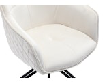 SalesFever® Armlehnstuhl mit 360° Drehfunktion und Wabensteppung aus Samt Beige Walo 372166 Miniaturansicht - 9