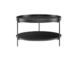 SalesFever® Couchtisch 2er Set rund mit je 2 Ablageflächen Schwarz Vionelle 367070 Miniaturansicht - 2