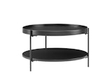 SalesFever® Couchtisch 2er Set rund mit je 2 Ablageflächen Schwarz Vionelle 367070 Miniaturansicht - 5