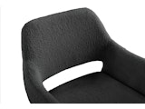 SalesFever® Armlehnstuhl mit Rücken Cut-Out aus Bouclé Stoff Anthrazit Dakota 369555 Miniaturansicht - 8