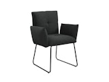 SalesFever® Armlehnstuhl aus Bouclé Stoff Anthrazit Dolly 369586 Miniaturansicht - 1