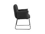 SalesFever® Armlehnstuhl aus Bouclé Stoff Anthrazit Dolly 369586 Miniaturansicht - 4