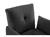 SalesFever® Armlehnstuhl aus Bouclé Stoff Anthrazit Dolly 369586 Miniaturansicht - 8