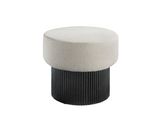 SalesFever® Sitzpouf mit Stauraum Ø 50 cm in Schwarz/Grau JONTE 366721 Miniaturansicht - 1