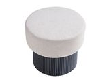 SalesFever® Sitzpouf mit Stauraum Ø 50 cm in Schwarz/Grau JONTE 366721 Miniaturansicht - 4