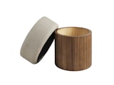 SalesFever® Sitzpouf mit Stauraum Ø 50 cm in Walnuss/Braun JONTE 366738 Miniaturansicht - 2