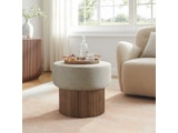 SalesFever® Sitzpouf mit Stauraum Ø 50 cm in Walnuss/Braun JONTE 366738 Miniaturansicht - 3