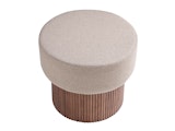 SalesFever® Sitzpouf mit Stauraum Ø 50 cm in Walnuss/Braun JONTE 366738 Miniaturansicht - 4