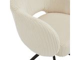 SalesFever® Armlehnstuhl mit 360° Drehfunktion in Cord-Optik Beige ARON 366974 Miniaturansicht - 5