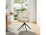 SalesFever® Armlehnstuhl mit 360° Drehfunktion in Cord-Optik Beige ARON 366974 Miniaturansicht - 6