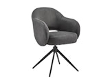 SalesFever® Armlehnstuhl mit 360° Drehfunktion in Cord-Optik Dunkelgrau ARON 366998 Miniaturansicht - 1