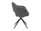 SalesFever® Armlehnstuhl mit 360° Drehfunktion in Cord-Optik Dunkelgrau ARON 366998 Miniaturansicht - 3