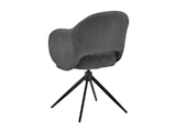 SalesFever® Armlehnstuhl mit 360° Drehfunktion in Cord-Optik Dunkelgrau ARON 366998 Miniaturansicht - 4