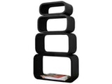 SalesFever® Cuben schwarz Space Age Lounge oval 4er Set 1524 Miniaturansicht - 1
