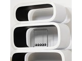 SalesFever® Cuben weiß/schwarz Space Age Lounge oval 4er Set 1528 Miniaturansicht - 3