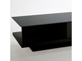 SalesFever® Couchtisch schwarz 120x60 cm Holz Glas mit Schublade Clara 10710 Miniaturansicht - 3