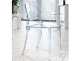 SalesFever® Essgruppe Igloo transparent Luke 160x90cm 4 Design Stühle 9001 Miniaturansicht - 2