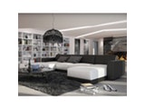 Innocent® Wohnlandschaft weiß mit schwarzer Rückenlehne aus Kunstleder Ferragamo 9901 Miniaturansicht - 3