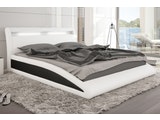 Innocent® Polsterbett 180x200 cm weiß schwarz Doppelbett LED BALISANI 10160 Miniaturansicht - 1