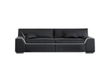 Innocent® Sofa schwarz / weiße Konstrastlinie 2-Sitzer Azure aus Kunstleder 10719 Miniaturansicht - 1