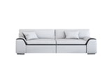 Innocent® Sofa weiß / schwarze Konstrastlinie 2-Sitzer Azure aus Kunstleder 10722 Miniaturansicht - 1