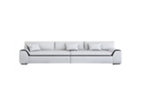 Innocent® Sofa weiß / schwarze Konstrastlinie 3-Sitzer Azure aus Kunstleder 10723 Miniaturansicht - 1