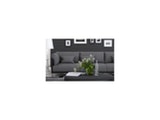 Innocent® Sofa Kunstleder schwarz / Stoff grau 3-Sitzer Farggi Beine Edelstahl 10762 Miniaturansicht - 5