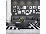 Innocent® Sofa Kunstleder schwarz / Stoff grau 3-Sitzer Farggi Beine Edelstahl 10762 Miniaturansicht - 3