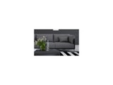 Innocent® Sofa Kunstleder schwarz / Stoff grau 3-Sitzer Farggi Beine Edelstahl 10762 Miniaturansicht - 6