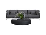 Innocent® Sofa Kunstleder schwarz / Stoff grau 3-Sitzer Farggi Beine Edelstahl 10762 Miniaturansicht - 1