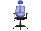 SalesFever® Schreibtischstuhl blau/schwarz Zamora mit Netzbezug 11113 Miniaturansicht - 2