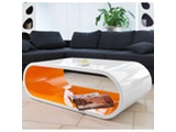 SalesFever® Couchtisch weiß/orange Finio 120x60 cm oval 6421 Miniaturansicht - 2