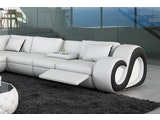 Innocent® Wohnlandschaft weiß/schwarz L-Form Design Sofa mit LED NESTA n-7997-5345 Miniaturansicht - 2