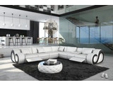 Innocent® Wohnlandschaft weiß/schwarz L-Form Design Sofa mit LED NESTA n-7997-5345 Miniaturansicht - 4