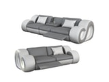 Innocent® Sofagarnitur grau/weiß Nesta 2-3 mit LED n-8009-5352 Miniaturansicht - 1