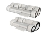 Innocent® Sofagarnitur weiß Nesta 2-3 mit LED n-8009-5353 Miniaturansicht - 1