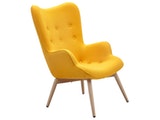 SalesFever® Relaxsessel gelb Webstoff mit Armlehnen ergonomische Form ANJO 12667 Miniaturansicht - 1