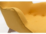 SalesFever® Relaxsessel gelb Webstoff mit Armlehnen ergonomische Form ANJO 12667 Miniaturansicht - 4