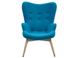 SalesFever® Relaxsessel blau Webstoff mit Armlehnen ergonomische Form ANJO 12669 Miniaturansicht - 5