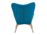 SalesFever® Relaxsessel blau Webstoff mit Armlehnen ergonomische Form ANJO 12669 Miniaturansicht - 6
