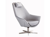 SalesFever® Moderner Sessel Grau Stoff mit Edelstahl Drehstuhl SIOSCO n-10061 Miniaturansicht - 1