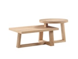 SalesFever® Eichenholz Couchtisch mit zwei Tischplatten Stehen n-10076 Miniaturansicht - 1